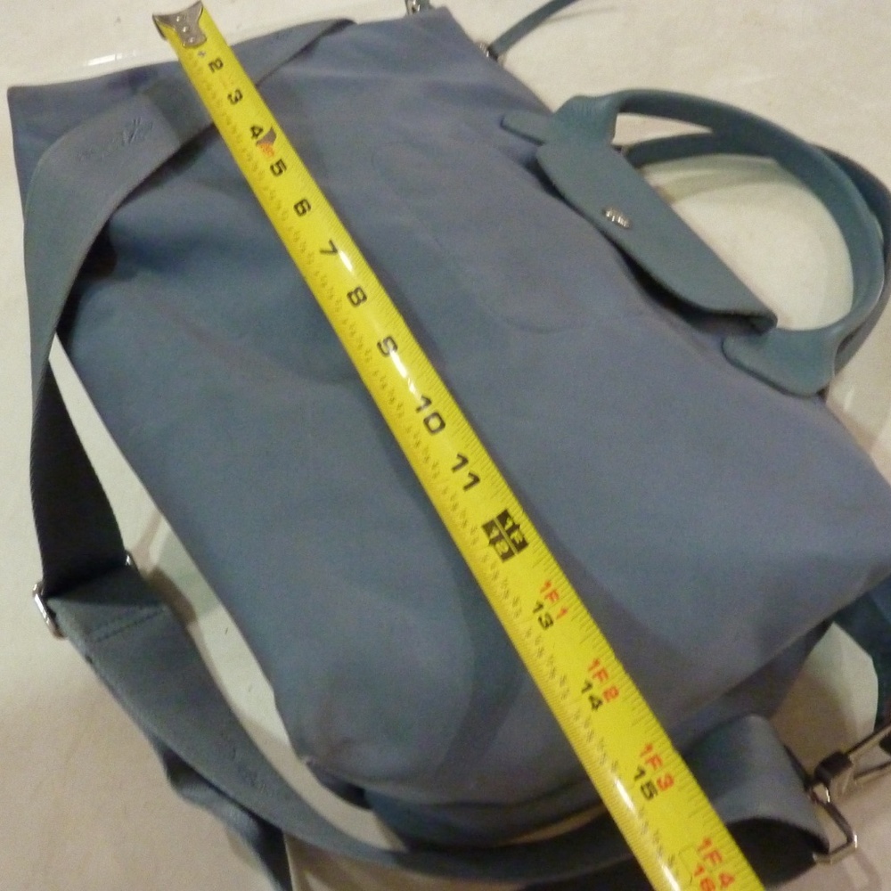 LONGCHAMP Tote Bag Le Pliage Neo 2WAY Lightweight Blue w/ shoulder strap - Picture 7 of 15